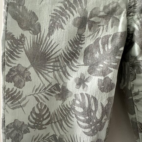 Joes The Icon Mid Rise Skinny Crop Jeans Size 26 Tropical Green Gray Leaf Print - Picture 12 of 14